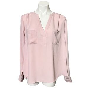 89th & Madison V-Neck Blouse Size X Large Burnished Lilac New